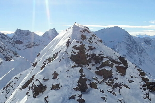 Winter climbing route