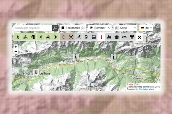 Interaktive Karte - Region St. Anton am Arlberg