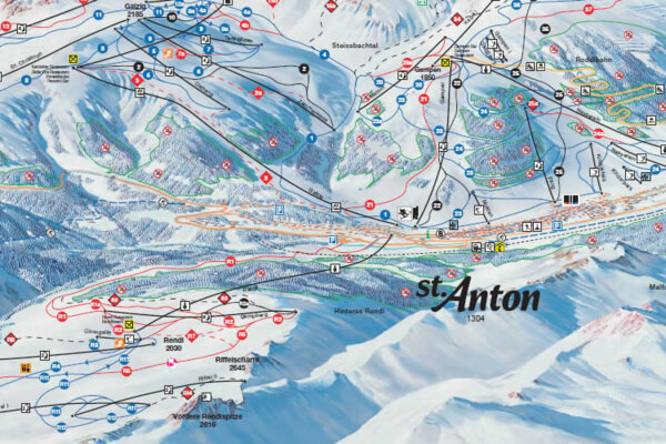 Panoramabild - Skigebiet St. Anton am Arlberg